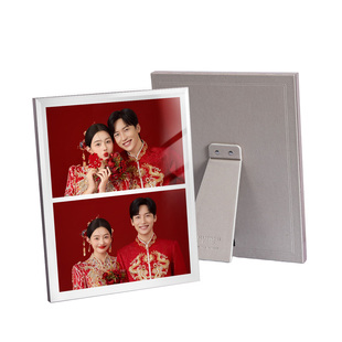 相框摆台婚纱照水晶加打印照片定制高级感轻奢创意结婚照相册摆件