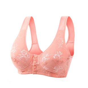 前扣中年人背心式内衣无钢圈固定杯妈妈薄款聚拢文胸中老年胸罩女