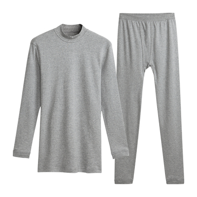 三枪男士简约纯棉高领保暖套装