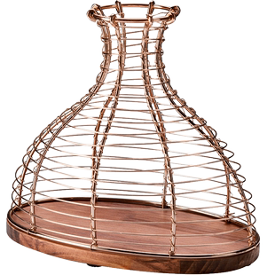 高颜值红酒塞收纳筐葡萄酒瓶塞收集篮家用酒柜摆件软木塞创意架子