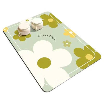 厨房台面沥水垫硅藻泥吸水垫餐具碗盘餐垫灶台洗碗池桌面隔水垫