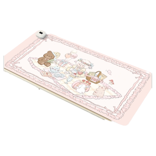 小羊野餐加热鼠标垫超大发热暖桌垫办公室垫子桌面电脑键盘电热板暖手桌垫