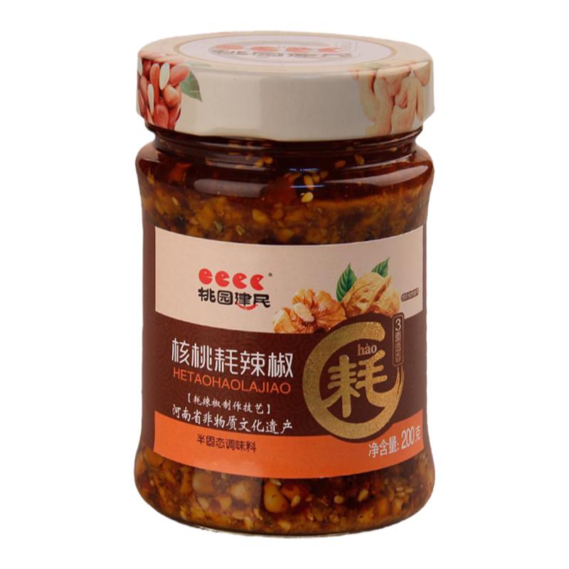 河南非遗濮阳特产桃园建民核桃坚果耗辣椒酱下饭菜拌面酱调味品料