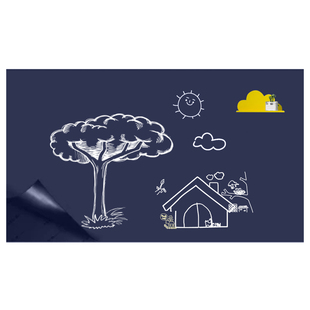 双层磁性黑板墙黛灰家用儿童涂鸦粉笔小绿板贴墙易擦写环保可定制