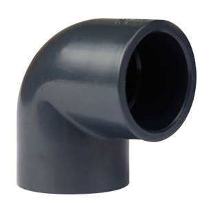 三厘90度直角弯头水族鱼缸专用UPVC白色灰色接头管件水管配件