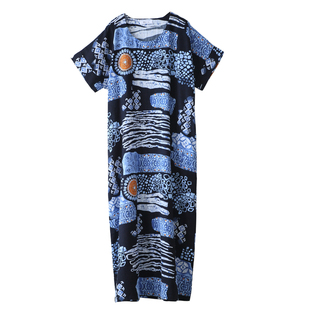 特！复古民族风韵味棉麻宽松袍子连衣裙原创设计夏款斑驳感长裙女