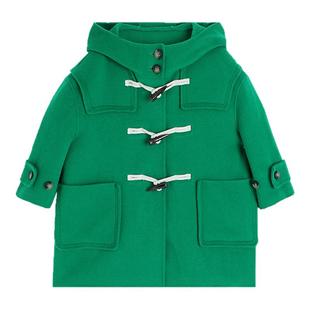 布丁哈鲁女童羊毛呢大衣2022秋冬季新款儿童外套宝宝时髦上衣小