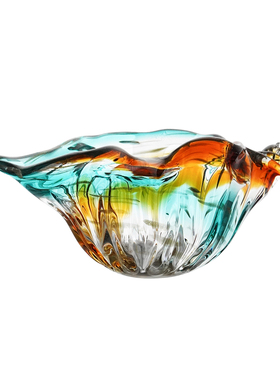 炫彩海螺琉璃摆件钥匙干果收纳盘