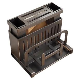 厨房刀架置物架放菜刀多功能壁挂台面砧板架筷子笼刀具收纳架一体