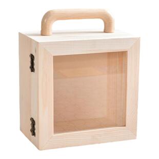 手提木盒子礼物空盒新年透明礼盒生日高级伴手礼包装展示收纳盒