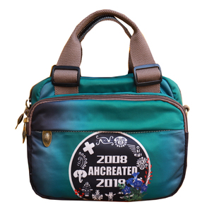 手提包休闲牛津布夹层小方包时尚轻便小众托特包撞色洋气单肩女包