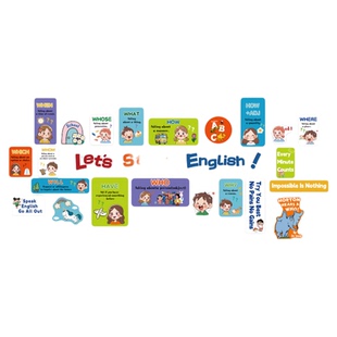 英语角教师室布置装饰环创工作主题幼儿园文化培训机构墙面贴纸画