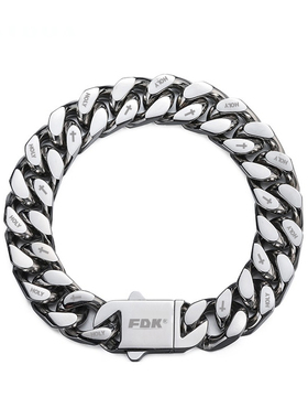 钛钢高级感古巴手链男生不掉色