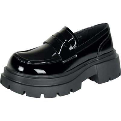 厚底乐福鞋英伦时尚粗跟