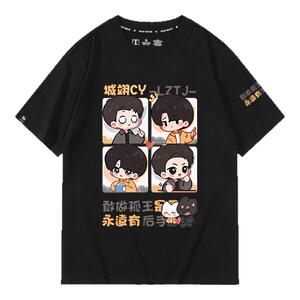 休闲宽松纯棉情侣短袖