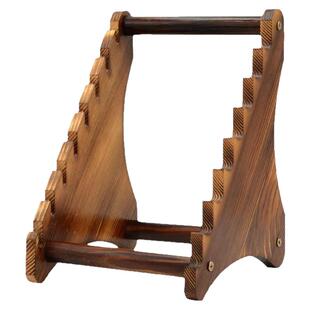 户外刀具木质展示架桌面陈列收纳架水果刀工具刀整理支架多层刀架