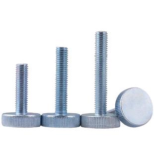 手拧螺丝GB835平头滚花大圆头螺栓手紧调节螺丝钉广告螺丝螺栓m3