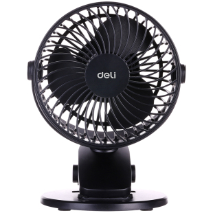 得力3688迷你USB风扇桌面电脑usb接口小风扇便携办公室电风扇台夹