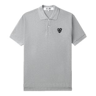 IT CDG PLAY COMME des GARCONS川久保玲情侣款纯色短袖polo衫