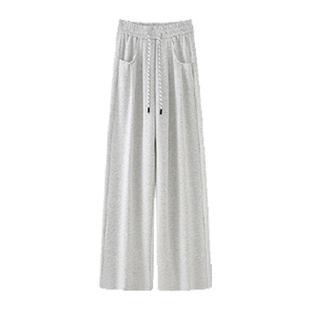 运动裤子女春秋冬季2025新款高级垂感宽松bf慵懒休闲阔腿美式卫裤