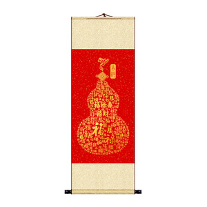 手写金色葫芦挂画吉祥旺运装饰画
