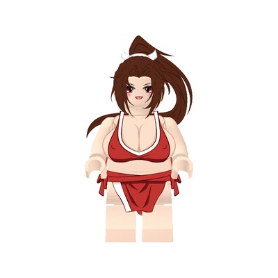 拳皇街霸不知火舞美少女动漫乐高人仔积木街头霸王手办玩具偶模型