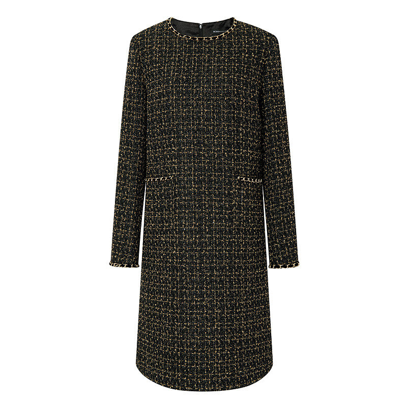 BCBG25秋冬新款时尚优雅璀连衣裙
