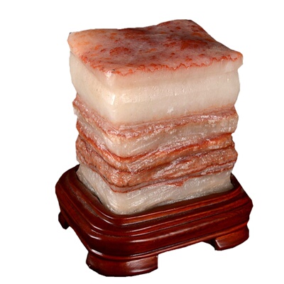 观赏石桌面风水石猪肉石镇宅