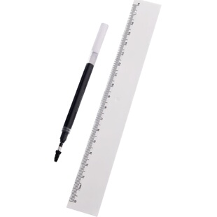 宝克PS-1800中性笔芯大容量笔芯0.7mm水笔替芯适配1838水笔 黑色红色蓝色子弹头替换芯 12支装