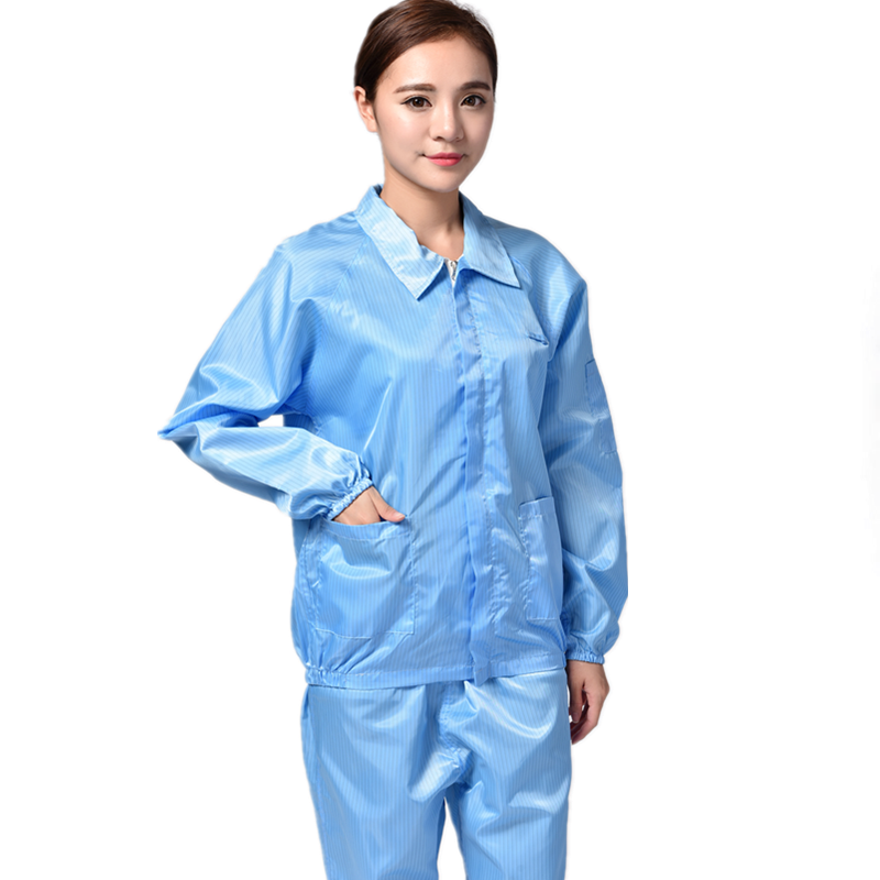 翻領(lǐng)夾克上衣 防塵服 潔凈凈化服裝無(wú)塵靜電衣 單夾克上衣不含褲
