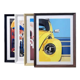 实木相框4开8K拼图素描海报简约A4a3裱书法国画画框空框定制挂墙