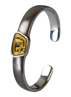 巴赫凤鸟古法铁翦金宫廷高级手镯