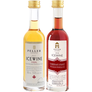 Peller皮勒冰酒加拿大进口VQA甜型葡萄酒冰白送礼甜酒50ml*2瓶装