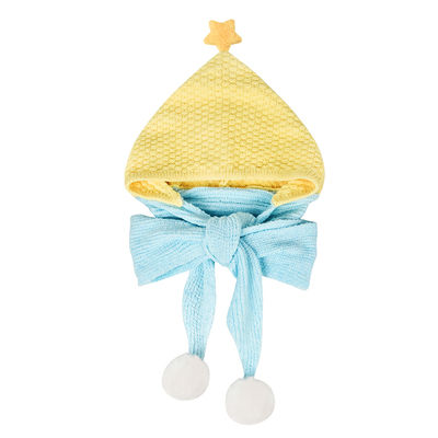 粉色爱心连帽围巾一体两件套