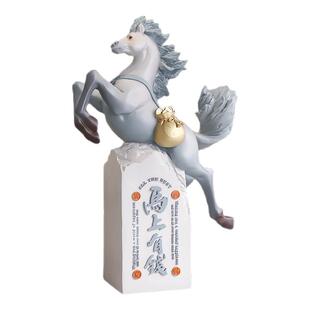 马到成功生肖马摆件客厅玄关大型落地装饰品酒店大堂雕塑开业礼品