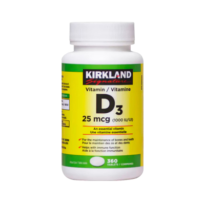 Kirkland柯克兰维生素d3钙吸收