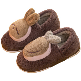 流氓兔儿童棉拖鞋男童女童冬季包跟家居鞋保暖防滑毛毛小男孩棉鞋