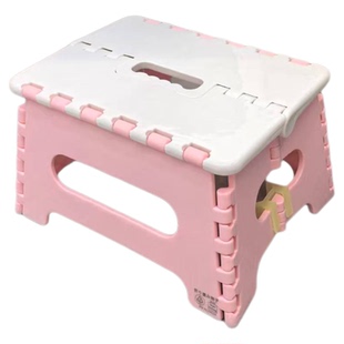 加厚便携折叠椅子成人塑料脚踏凳卡通小板凳挂浴室耐磨防滑可拆卸