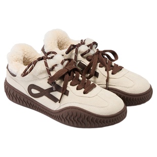 fed复古德训鞋冬季新款女鞋加绒阿甘鞋厚底休闲鞋女S1018-ZCB273