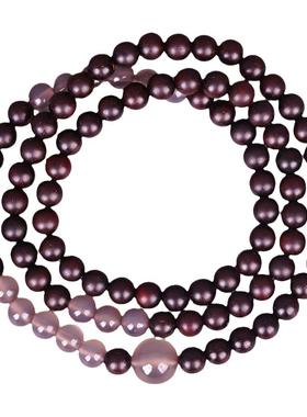 正宗印度小叶紫檀手串女男盘文玩念佛珠檀香金星檀木烟紫玉髓手链