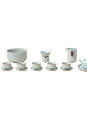 陆宝汝窑功夫茶具套装高端茶具