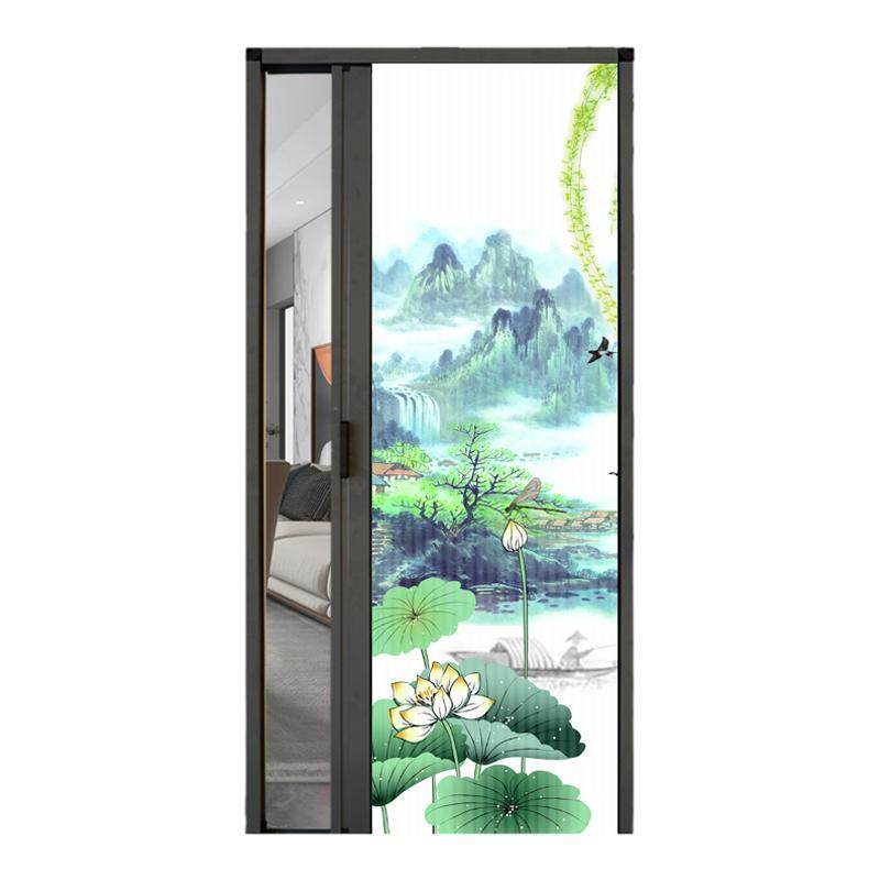 蜂巢折叠门隔断隐形推拉移门厨房卧室衣柜暗门移动门帘防风保温