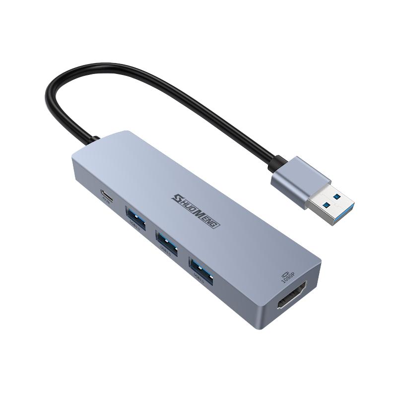 usb转hdmi转换器台式电脑笔记本手机连接显示器投影仪投屏拓展坞