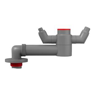 厨房下水管移位器加长延长管洗菜盆50排水管下水道三通分水器接头