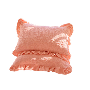 冬季牛奶绒枕套夹棉加厚一对装48x74枕头套双人枕芯套装加绒保暖