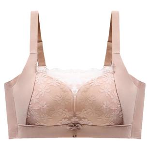 防走光文胸无钢圈小胸加厚4CM聚拢收副乳调整型女裹胸无侧骨内衣