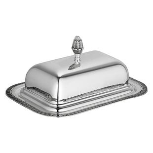 CHRISTOFLE昆庭Malmaison马勒梅松城堡进口黄油盒碟带盖镀银家用