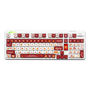 雷咖泽R102新年好运客制化机械键盘升职加薪红buff三模无线送礼物