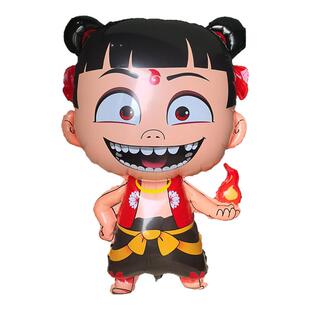 哪吒魔童降世敖丙卡通人物发箍兵器铝膜造型气球儿童商演装饰道具