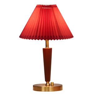 新中式台灯床头灯卧室复古美式轻奢实木触摸结婚灯长明灯结婚